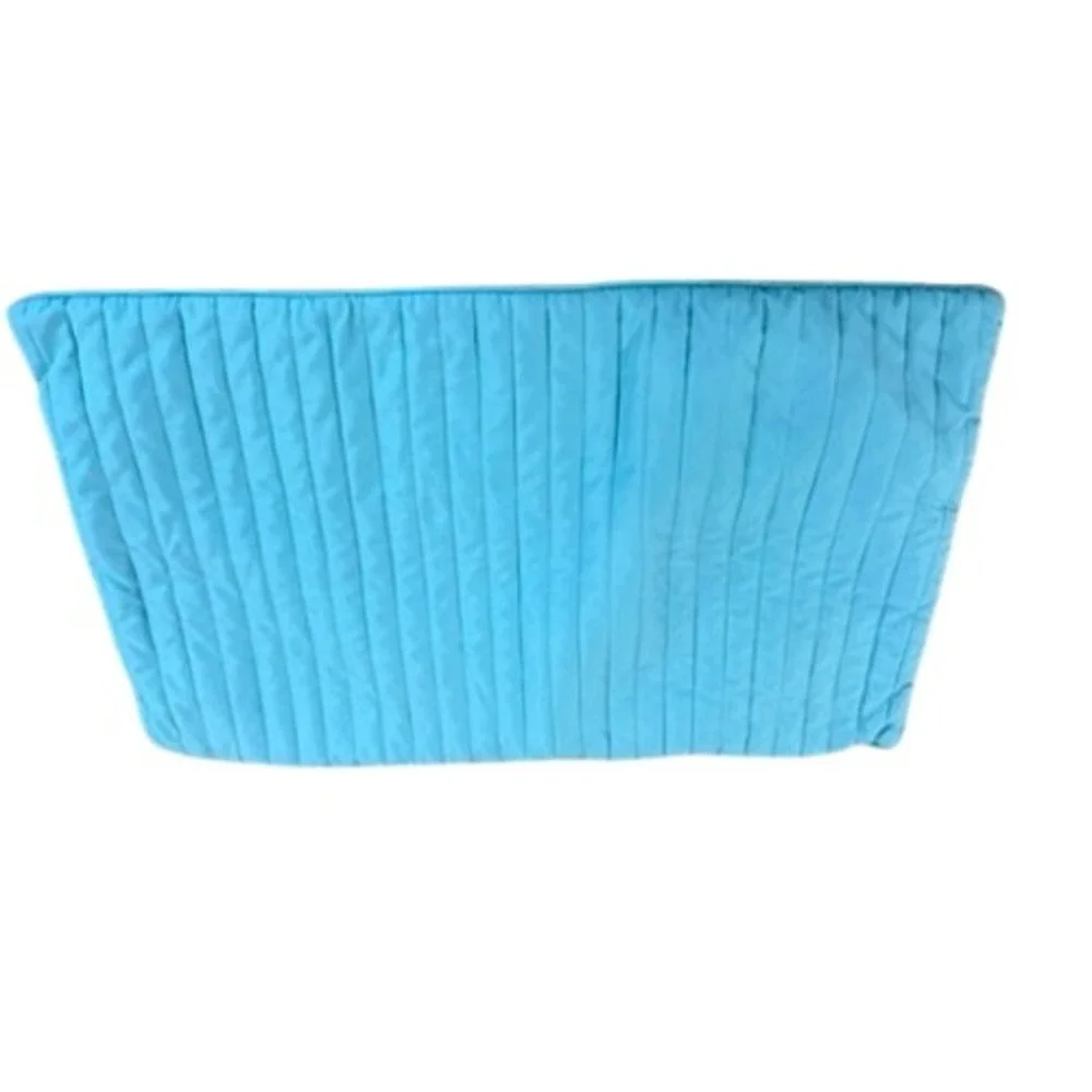 2 Pc‎ Set Blue Channel Quilted Lightweight Coverlet Reversible 106x94 & Sham